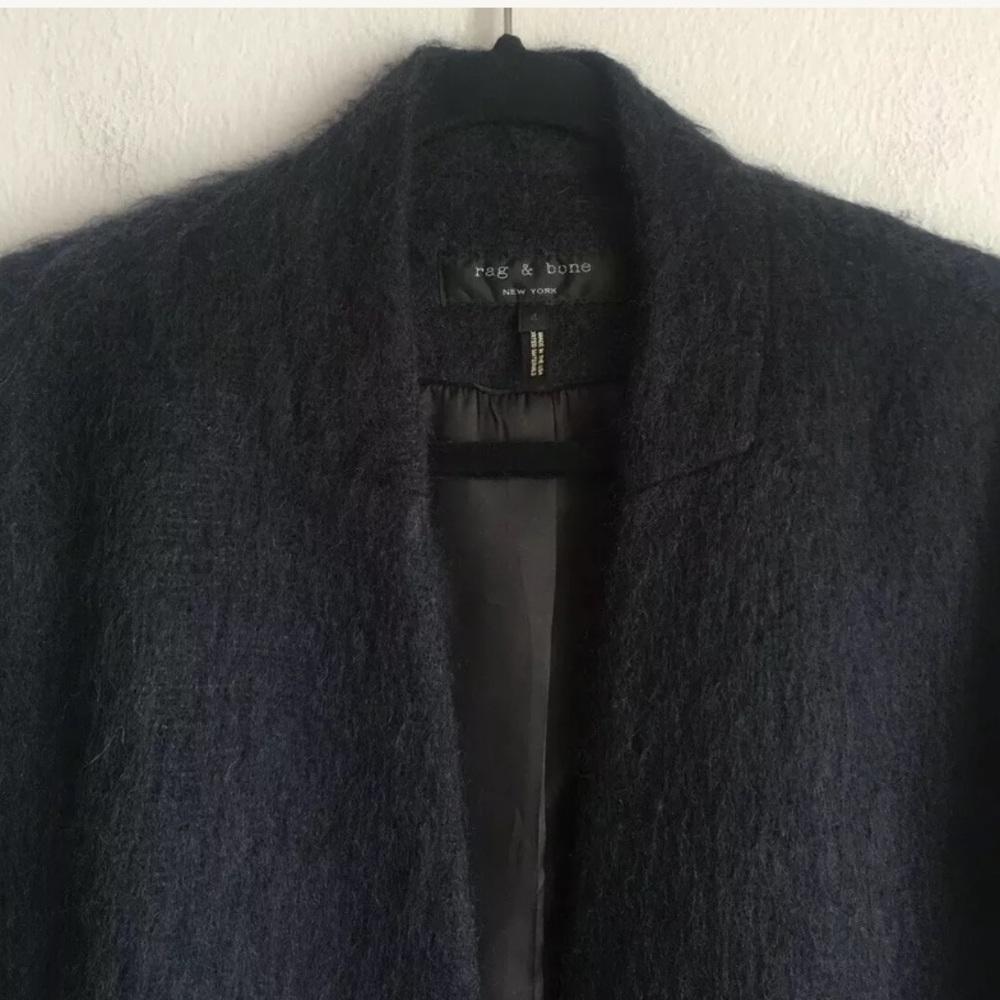 Rag&Bone Zona Mohair Wool Crop Open Front Coat 4 - image 3
